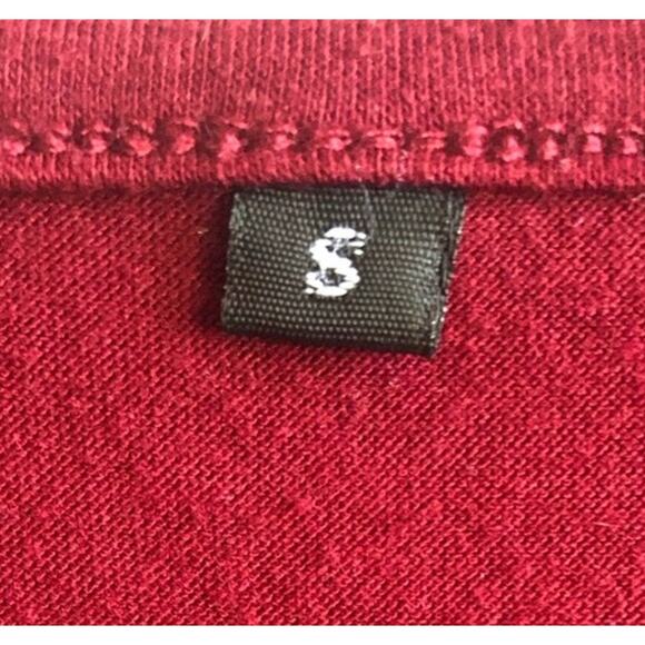 Burgundy Faux Button Down Sleeveless V Neck Fit & Flare Tank Dress Size Small - Picture 2 of 5